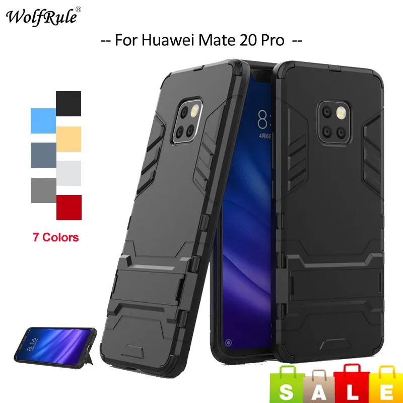 

For Cover Huawei Mate 20 Pro Case TPU & PC Holder Bumper Housings Protective Back Phone Case For Huawei Mate 20 Pro Cover 6.3''