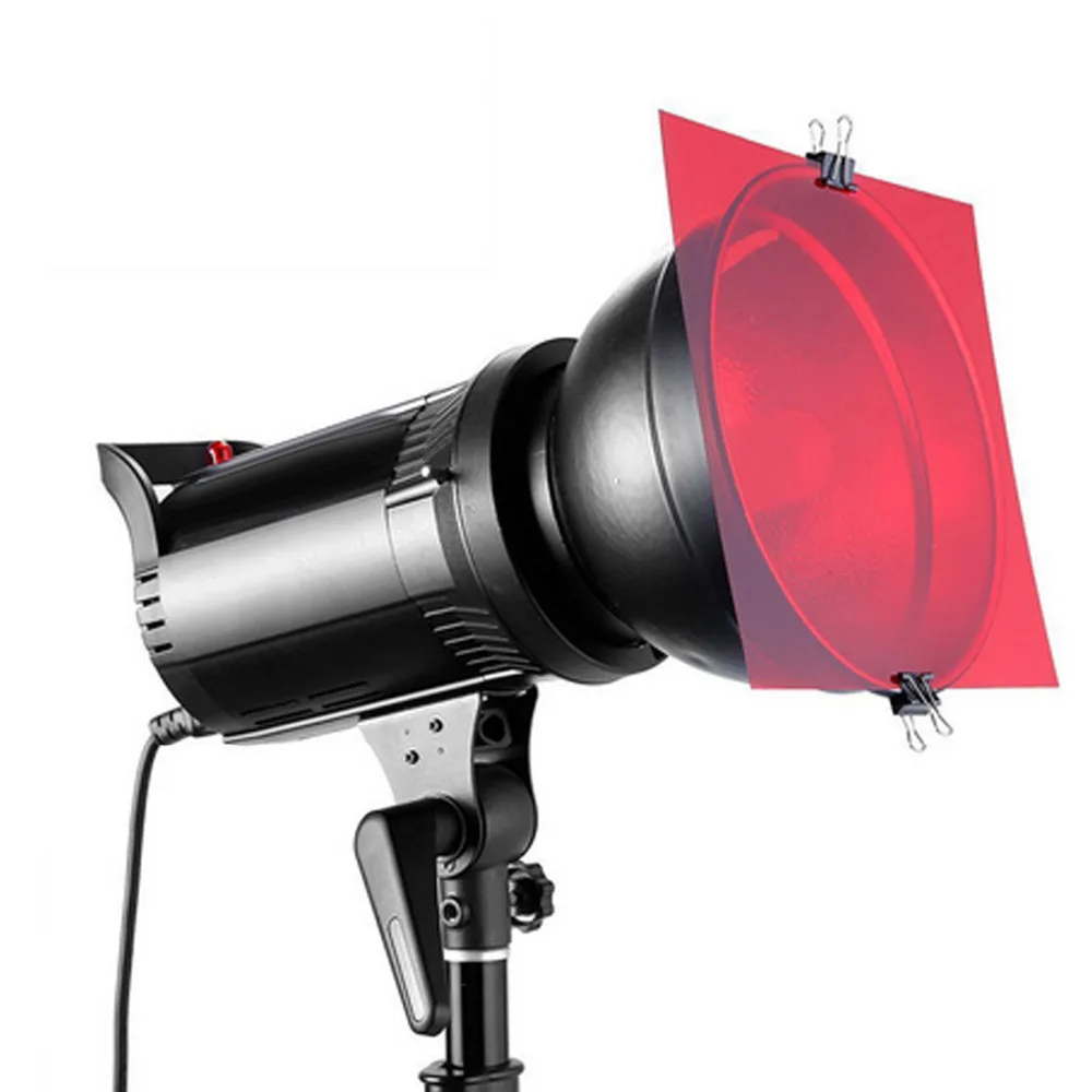 Gosear 8 шт. 30x30 см Ассорти цветов Прозрачный корректирующий светильник гелевый фильтр пленка лист для фотостудии светодиодный стробоскоп вспышка светильник
