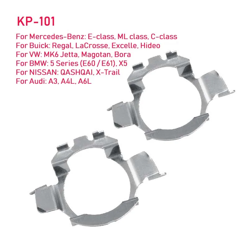 Oslamp 2 шт. H7/H1 светодиодный адаптер для фар, специальный дизайн, подходит для H7, держатель лампы, Цоколь для Kia/BMW/Polo/Lamando/Ford - Цвет: KP-101