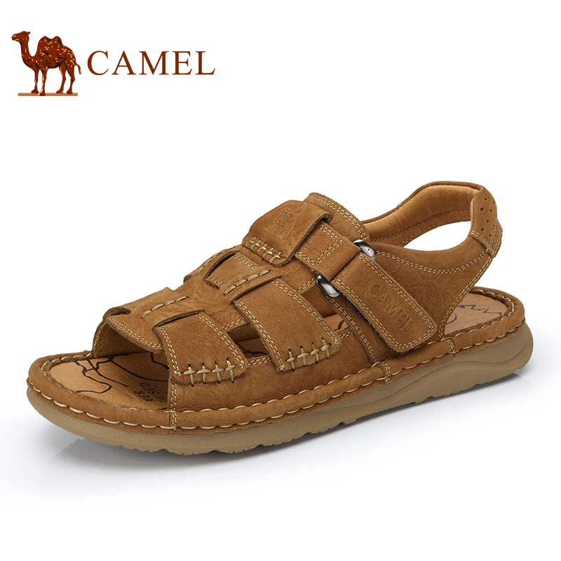 Camel 2017 Spring New Men s Casual Sandals Cool Comfortable Wild Frosted Leather font b Male