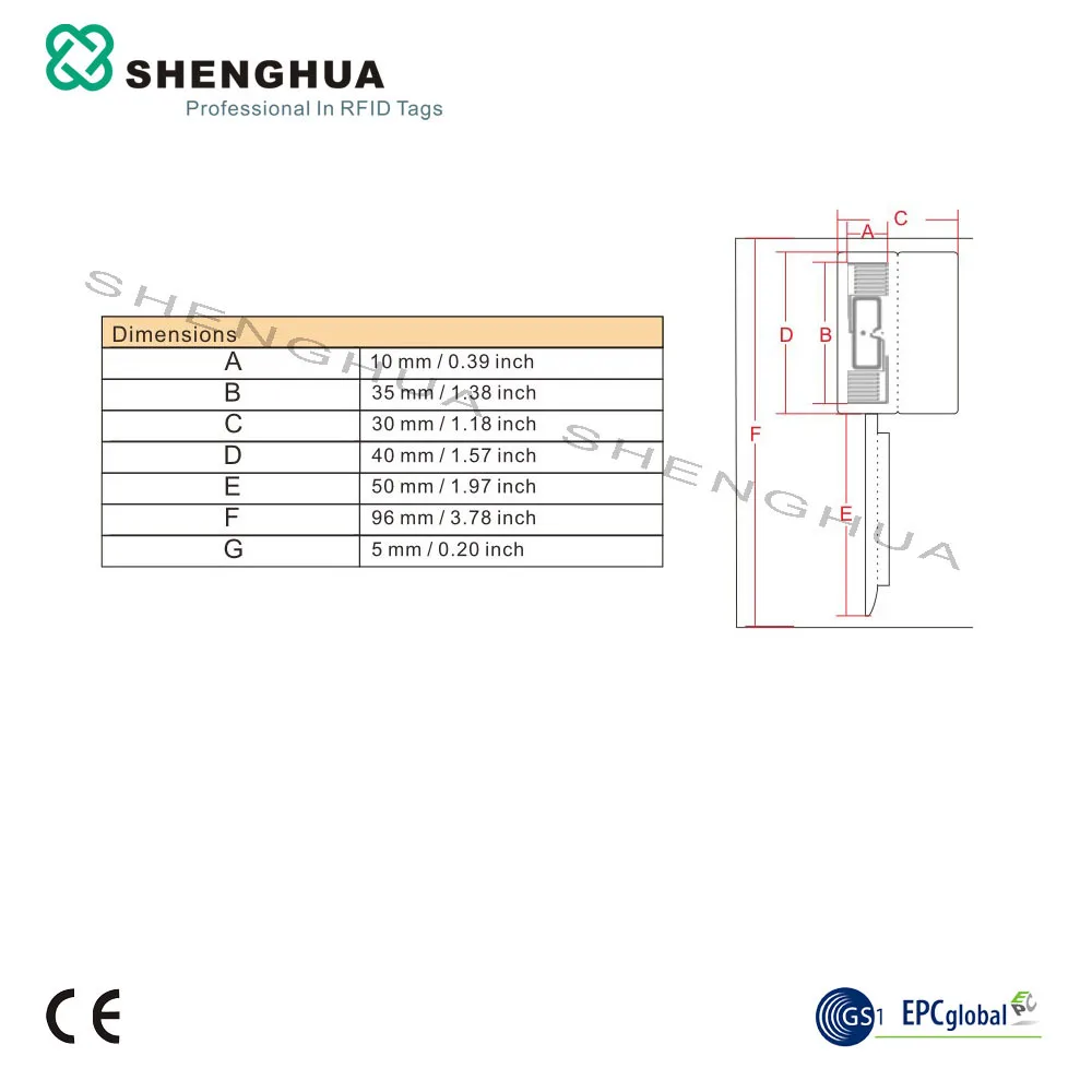 50 шт./упак. UHF Пассивные метки RFID EPC CLASS1 GEN2 RFID ювелирные изделия этикетки Стикеры тег