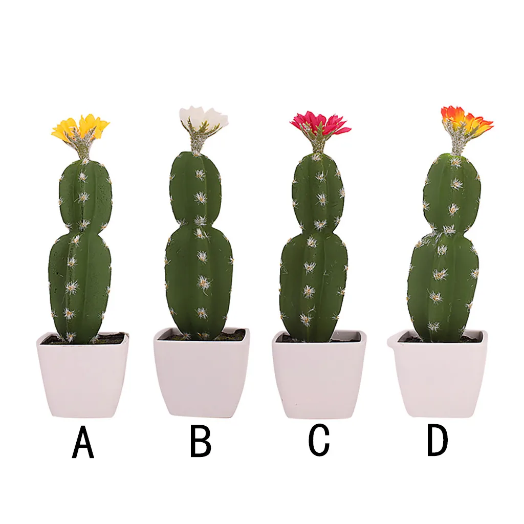 

Dropshipping Simulated Potted Cactus Artificial Green Plant Potted Flower Art Home Decor