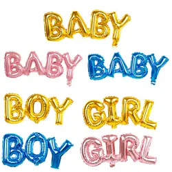 1 шт. 70*27 см мальчик девочка день рождения розовый синий золотой фольги Воздушные шары День рождения украшения Дети babyвечерние Shower партия