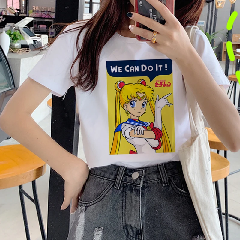 Feminist Harajuku Ullzang Футболка женская Feminism Girl power Graphic футболка GRL PWR Эстетическая футболка 90s Модные женские футболки - Цвет: 6171