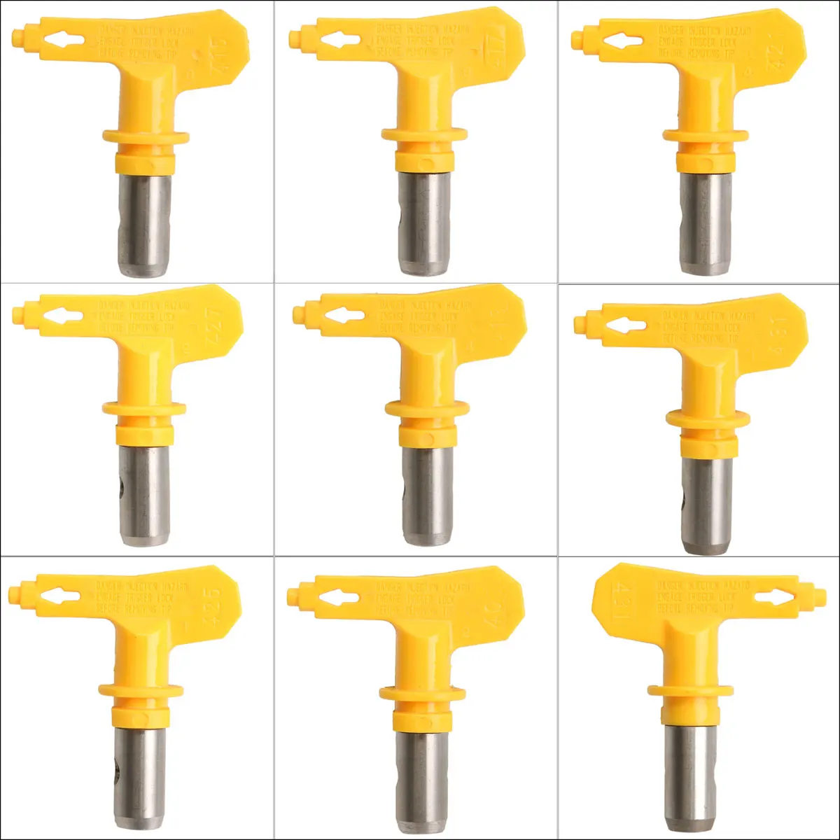 Yellow Airless spray tip Spraying Machine Accessories for spray g unin