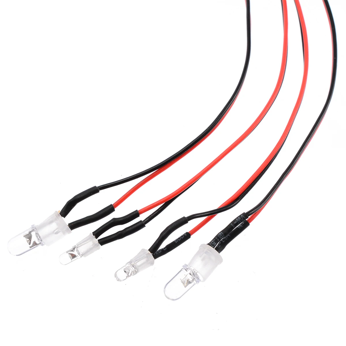 4Pcs RC Model Drift Car LED Night 5mm & 3mm Headlamps Headlights LED Light Remote Control Toys Accessories For RC Car