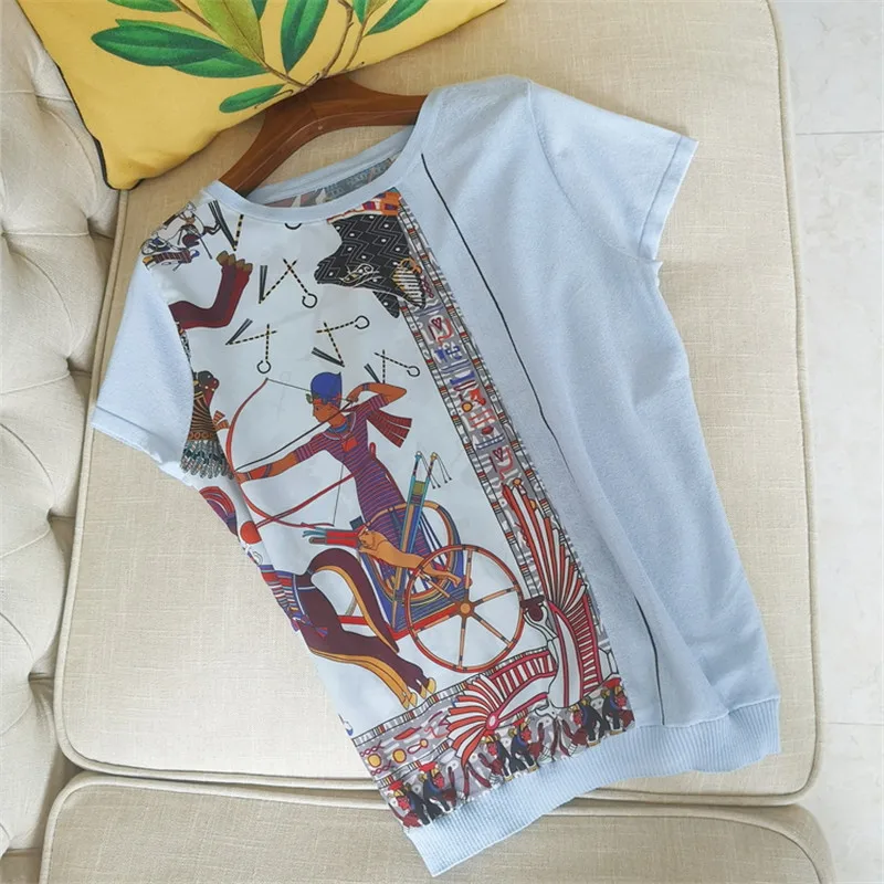 Роскошные Дизайнерские брендовые трикотажные блузки для женщин в винтажном индийском стиле с бантом, атласные шелковые вязанные блузки, рубашки