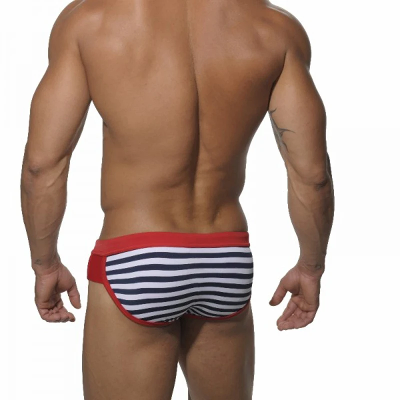 Сексуальные мужские шорты для купания, нейлоновые полосатые плавки, мужские плавки, летний пляжный купальник, плавки, нижнее белье