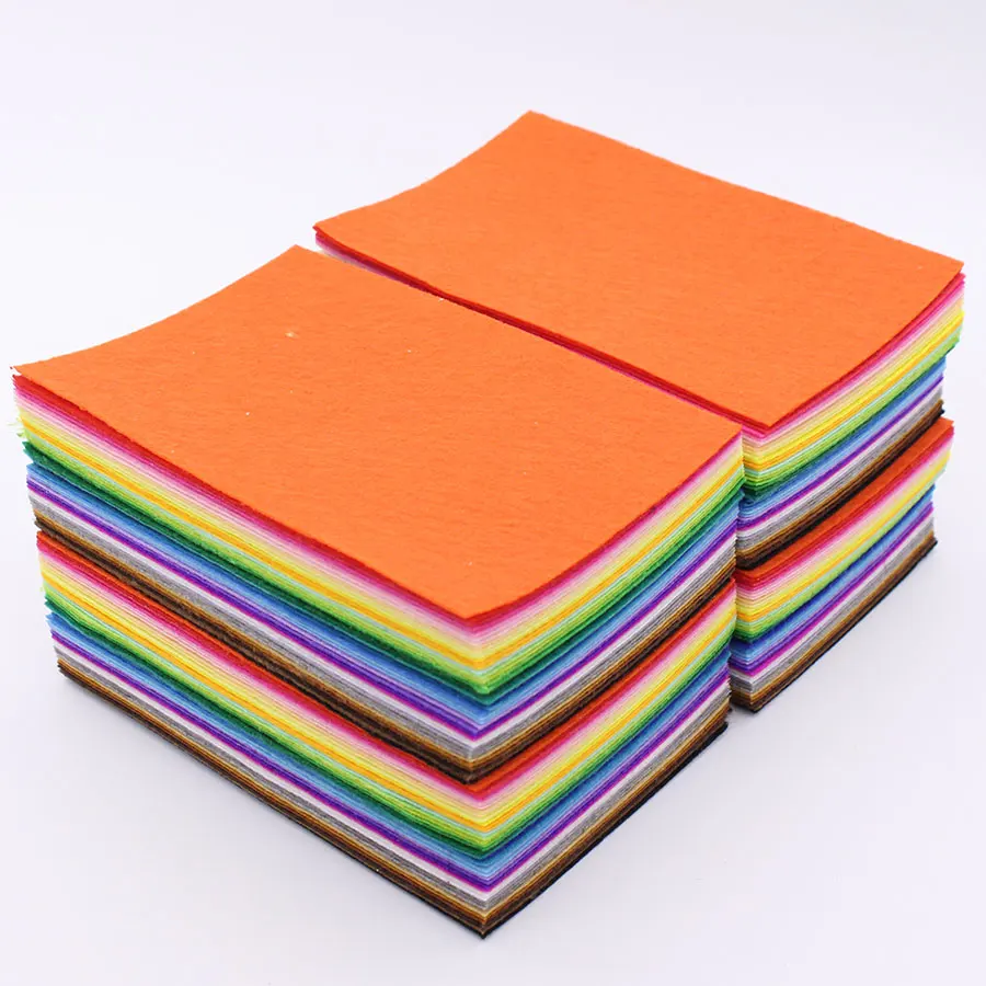 1mm Hard Felt 160Pcs Felt In Vivid Colors Needlework Sewing Handmade Size A6 felt fabric sheet