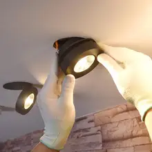 360 градусов вращение затемняемый Светодиодный светильник круглая лампа 3 Вт 5 Вт 7 Вт 10 Вт Встраиваемые лампы для внутреннего освещения