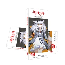 36 Pcs/Set Game Arknights Paper Bookmark Cartoon Book Holder Message Card Stationery Bookmarks