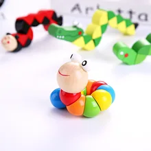 Обучение по методу Монтессори образование разноцветный магический скручивание насекомых детская игрушечная деревянная головоломка работа детские пальцы гибкость