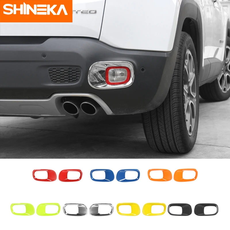 Shineka Interior Mouldings For Jeep Renegade 20162019 Rear Fog Light Lamp Cover Trim For Jeep