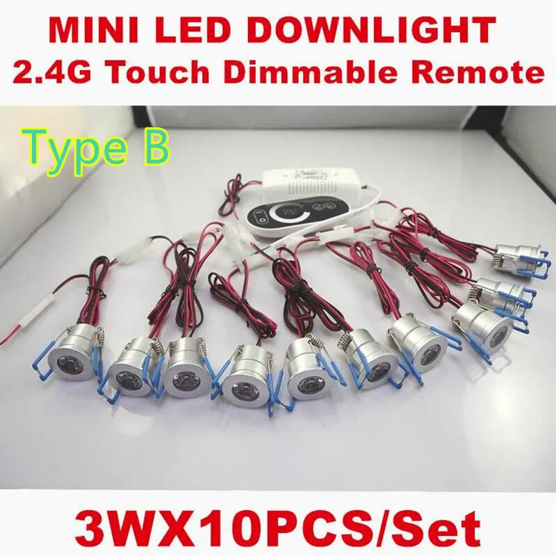 

AC85-265V 3W MINI LED Downlight Lamps With Dimming Driver Touch Dimmer Remote Controller Warm Cool White Spot light Free Shippin