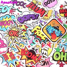 40 шт./компл. текстовые наклейки забавные детские игрушечные наклейки DIY багаж ноутбук скейтборд телефон водонепроницаемые наклейки R445