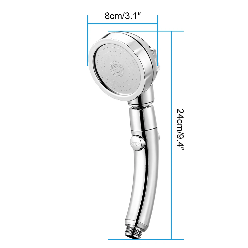 Душевая головка высокого давления хром 3 Spary установка с включением/выключением переключатель паузы водосберегающая ванная ванна опрыскиватель ручной Усилитель воды