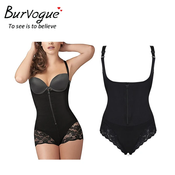 Burvogue, женское корректирующее белье, талия, Cincher, латексный утягивающий корсет, для похудения, на молнии и с пряжкой, для всего тела, Корректирующее белье, для контроля живота - Цвет: Black