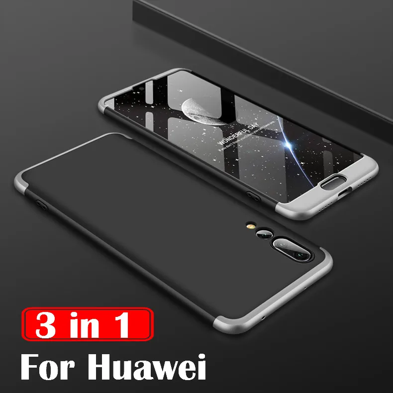 

360 Degree Protection Case For Huawei Mate 20 P20 P30 Pro Lite P smart 2019 3 In 1 Hard PC Case For Honor 8A 8C 8X 10lite Coque