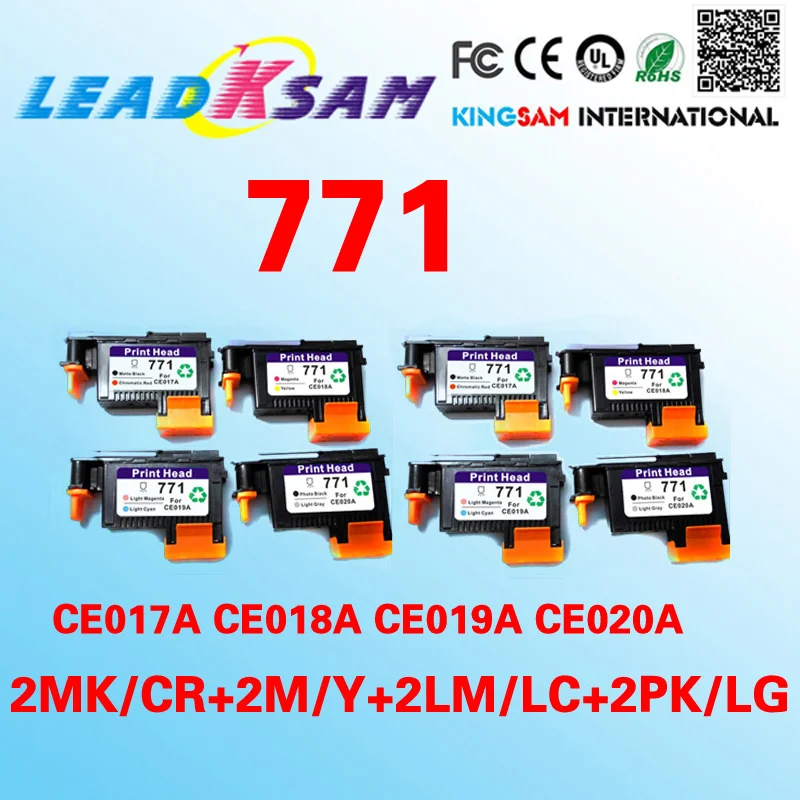 8x для печатающей головки 771 CE017A CE018A CE019A CE020A совместима с hp771 Designjet Z6200 Z6600 Z6800 |