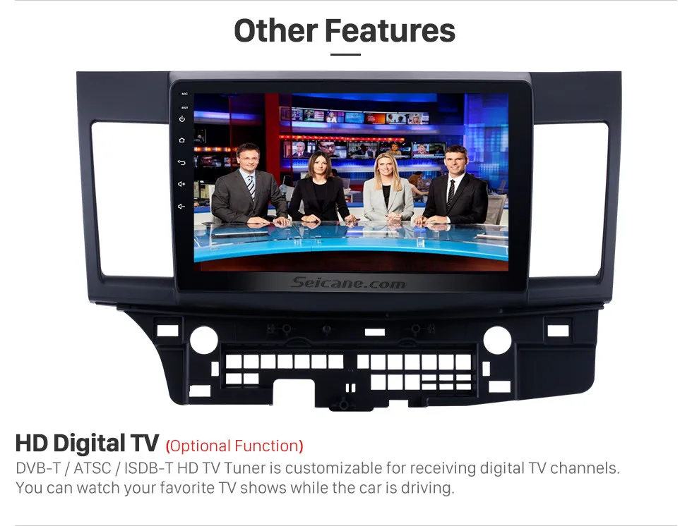 Clearance Seicane Android 8.1 2RAM Car Auto Radio Head Unit GPS Audio Multimedia Player For Mitsubishi Lancer-ex 2008 2009 2010 2011-2015 18