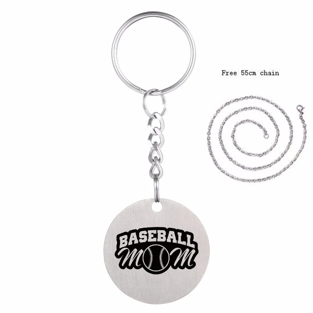 Baseball Keychain Engraving Baseball Mom Purse Bag Charm Key Holder