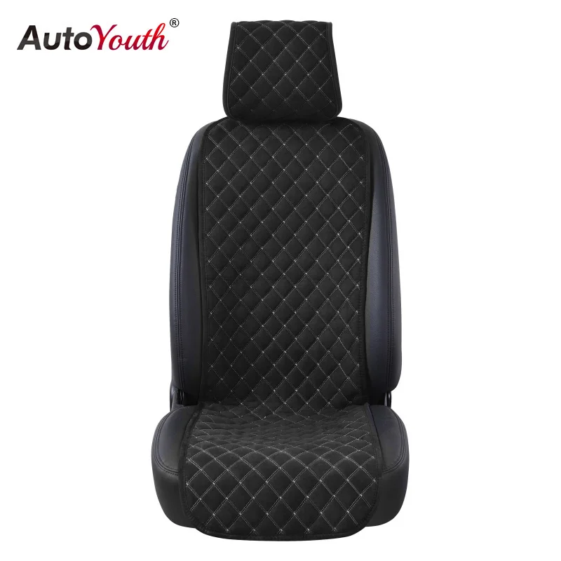 Цена AUTOYOUTH, модная Автомобильная подушка для сиденья, универсальный, нано хлопок, бархат, ткань, чехол для сиденья, подходит для большинства автом...