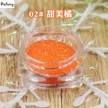 1/128(0,2 мм) Нормальная серия Оранжевый цвет УФ пудра-Глиттер для ногтей носок художественные украшения#02