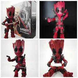 26 см Marvel дерево человек Мстители Endgame стражи Галактики Грут COS Дэдпул СВЧ Figurats Baby groot Совместное подвижный фигурку