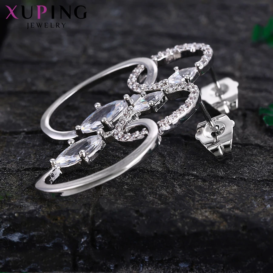 Xuping модные изысканные серьги с синтетическим фианитом ювелирные изделия для