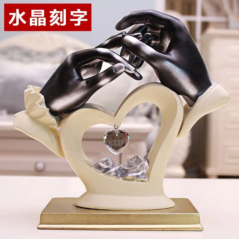 

The wedding anniversary of modern practical decorative gift to send his wife married bestie handshold ornaments poppy flower