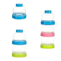 Портативный 3 слоя контейнер для закусок бутылочки для кормления контейнер молоко Контейнер для таблеток формула Детские косметическая