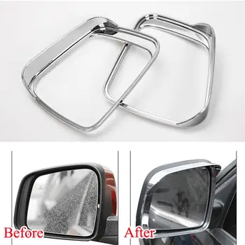 

2x ABS Chrome Side Door Rearview Mirror Rain Shield Cover Sticker Fit For Jeep Grand Cherokee 2011-2014 Car Styling Accessories