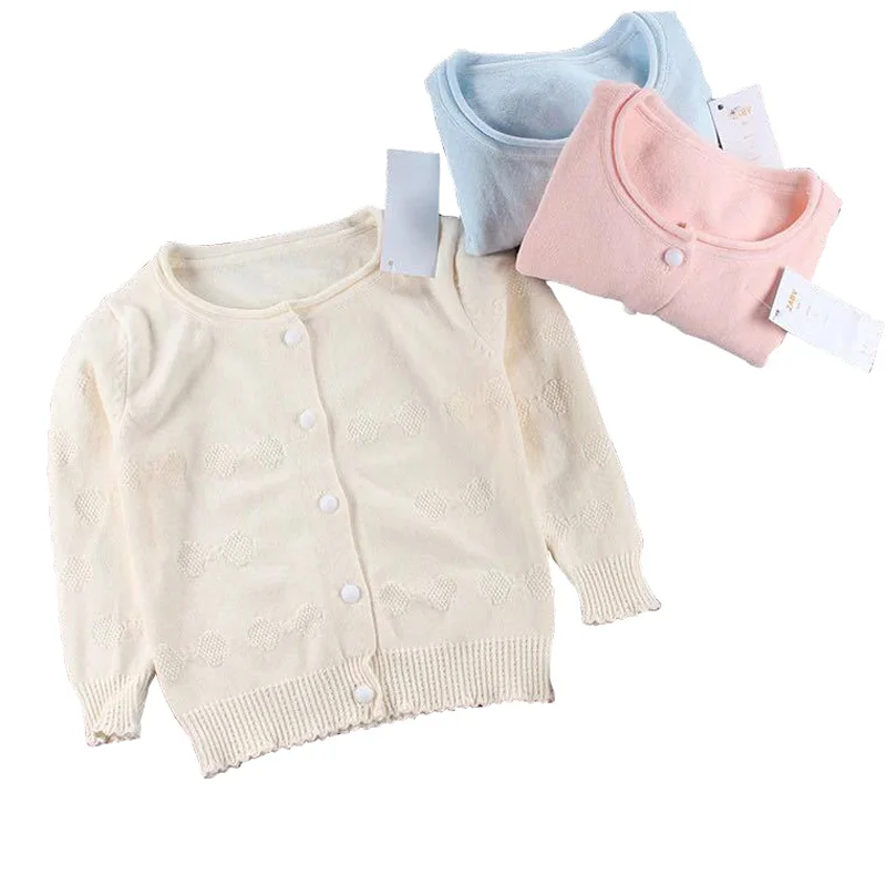 

2018 Spring Fall Children's Clothes for Girls Cardigan Jacket Long Sleeve Knitted Sweaters Kids Outerwear Coat DQ982