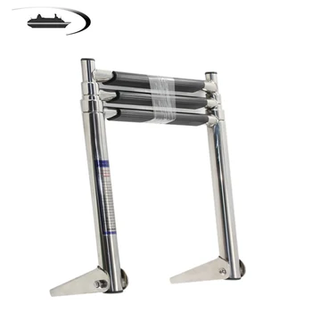 

Marine Telescoping Ladder Over Under Platform Slide Mount Boat Boarding Ladder Stainless steel Swim Step Stair Ladder