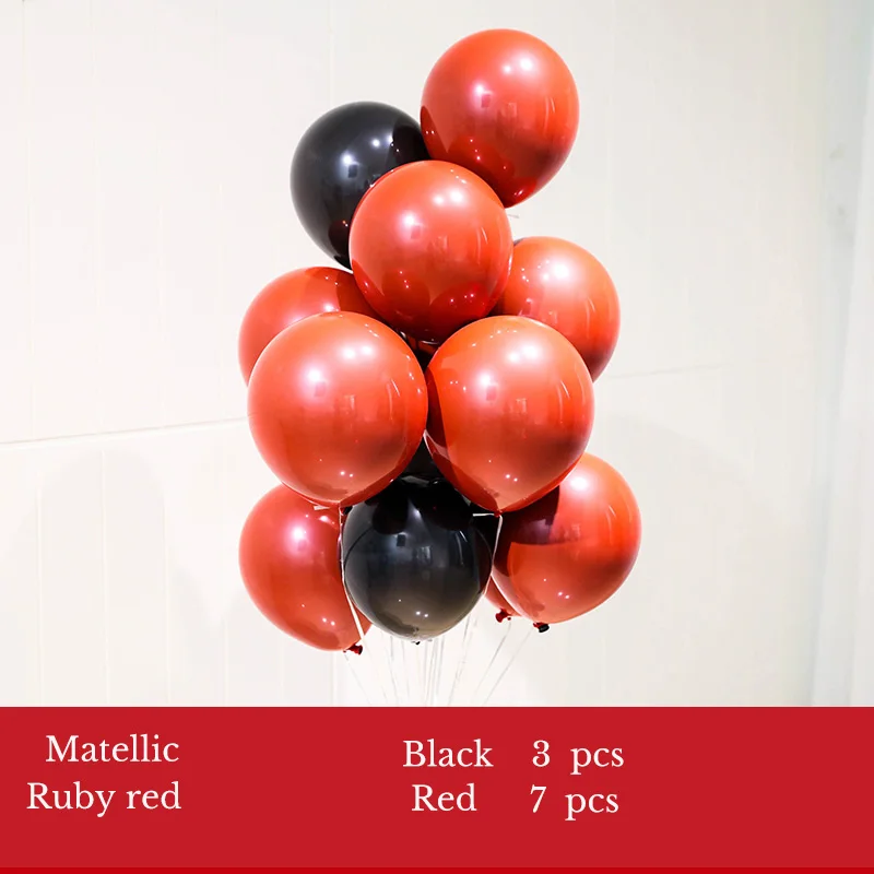 matellic black 3+ruby red 7
