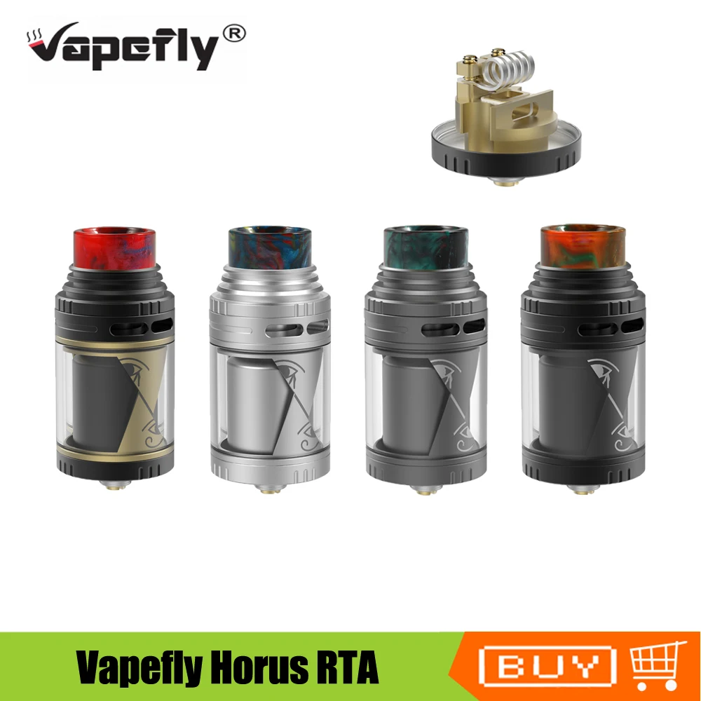 

Original Vapefly Horus RTA Tank 25mm 4ml/2ml Capacity Single Coil Rebuildable Atomizer Vape tank electronic cigarette Atomizer