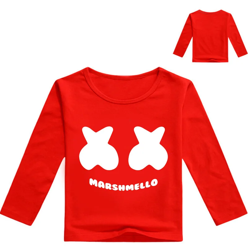 

Z&Y 2-16Y DJ Marshmellow T Shirts for Kids Fashion Baby Boys Long Sleeve Tops Crewneck Cool T-shirt Tees Teenagers Girls Clothes