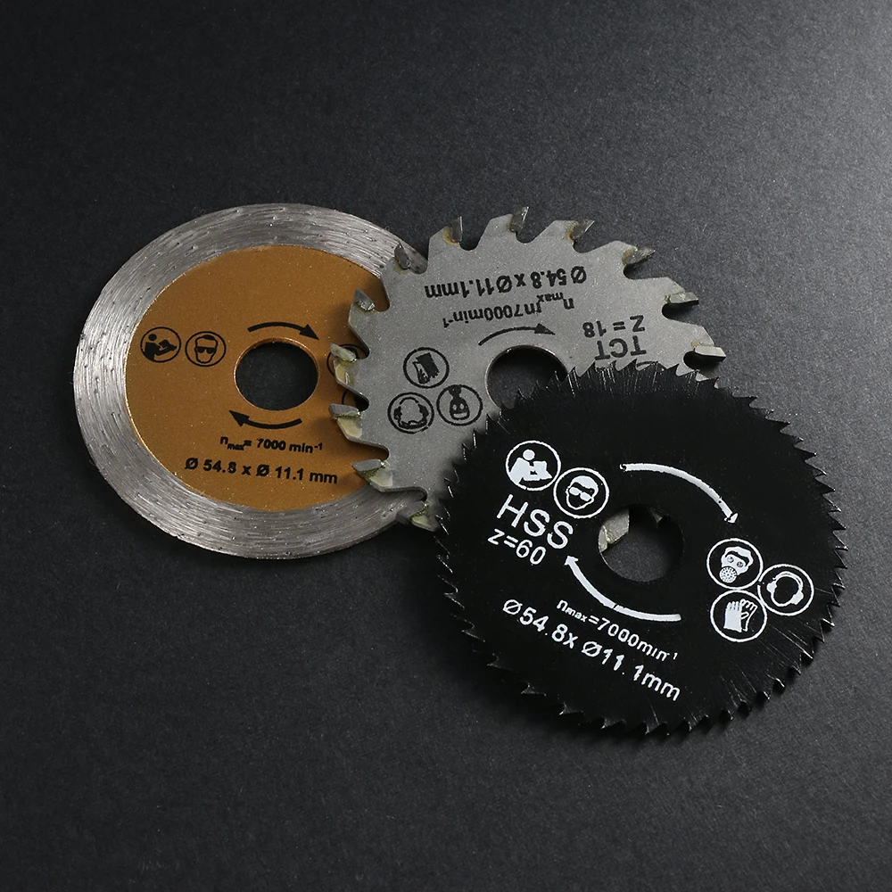 

3PCS Out Diameter 54.8 mm Metal Circular Saw Blade Cutter Wood Cutting Rotary Working Tool Tools Cutting Disc Wheel Tool Parts