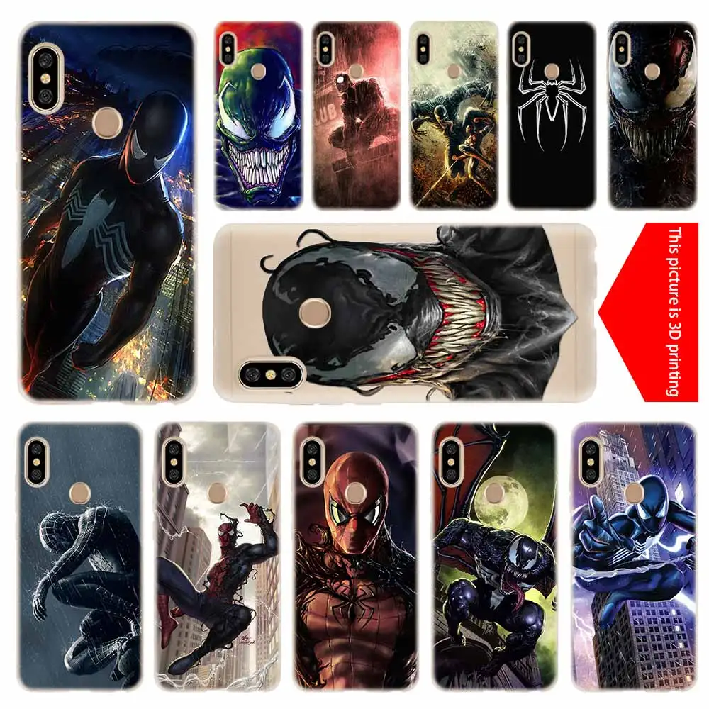

cover soft Silicone TPU Case For Xiaomi Redmi 3 4X 4a 5 Plus 5a S2 6a 6 Pro Note 7 5 6 4 3 5a prime Venom Spiderman