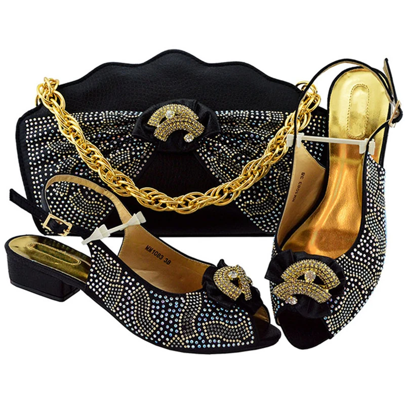 Новое поступление Итальянская обувь с сумки в комплекте, Размер 38–43 в нигерийском стиле Для женщин свадебные женские туфли-лодочки в африканском стиле; комплект из обуви и сумки для вечерние в итальянском стиле