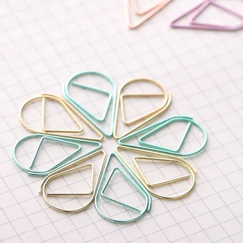 

10pcs/box shaped metal clips creative cute kawaii paper clips bookmark memo clip for School supplies