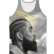 Настоящий американский размер настоящая икона Nipsey Hussle 3D сублимационный топ с принтом плюс размер 4xl 5XL 6XL