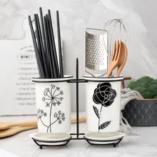 Керамика емкость для палочек для еды палочки со сливными отверстиями коробка домашние палочки для еды ведро Nordic стеллаж для хранения корзинка для палочек для еды wx9031702