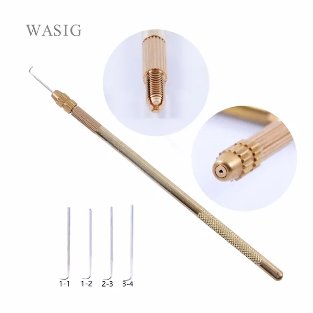 4 pcs Ventilating Needles +1 Brass Holder Make/Making