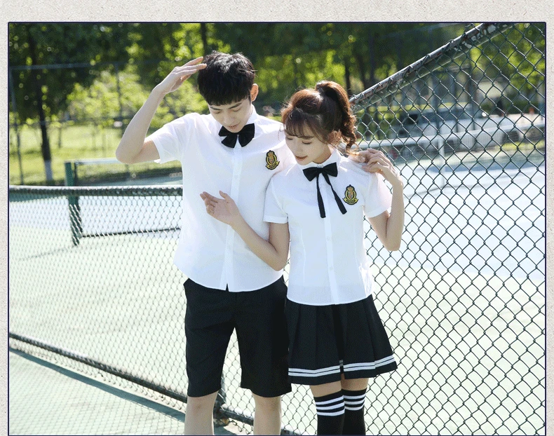 Японский Школьная униформа для девочек футболка с коротким рукавом юбка короткие штаны летний костюм моряка школа ветер костюм студентов