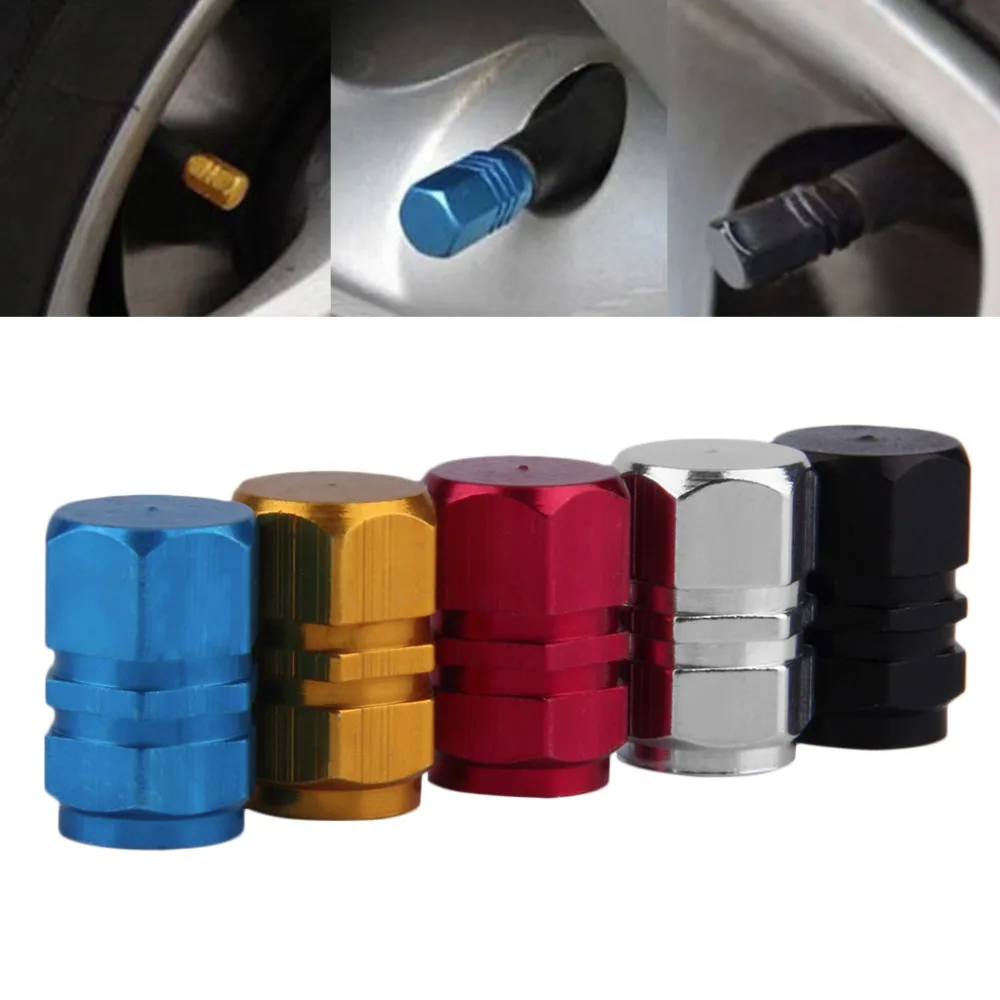 

4 Pcs/Pack Compact Aluminum 9mm Dia. Tyre Wheel Rims Air Valve Stem Caps Cover Car Truck Motocycle Bike Tire Tyres Accessories