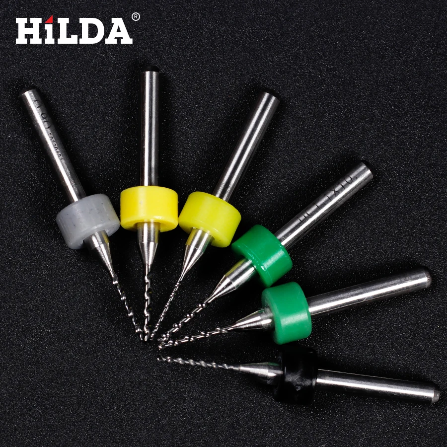 HILDA 10 шт. 0 3 мм до 1 2 PCB мини сверло Карбид вольфрамовой стали для печатной платы ЧПУ