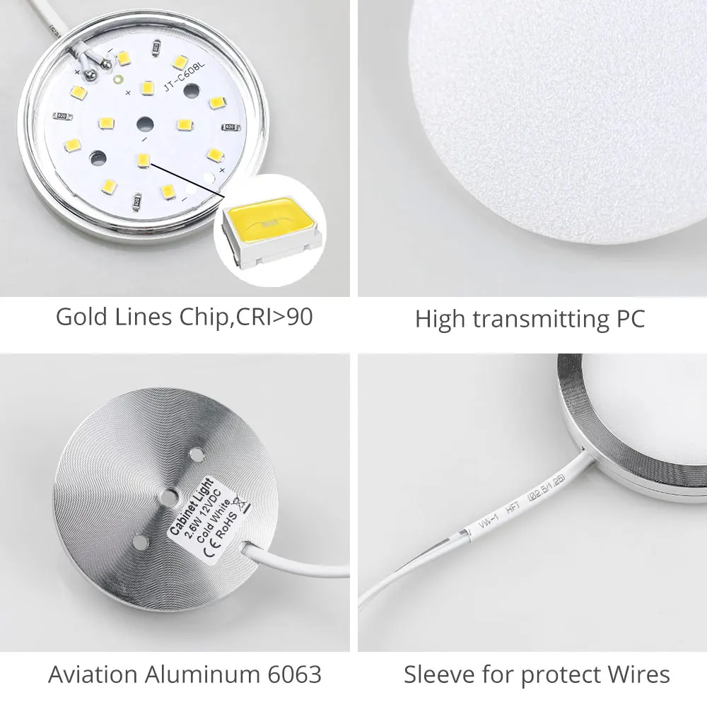 Светодиодная подсветка под шкаф Внутреннее освещение 2,5 Вт 12 В барная стойка светильник s кухонный шкаф книжный шкаф шайба лампа светильники