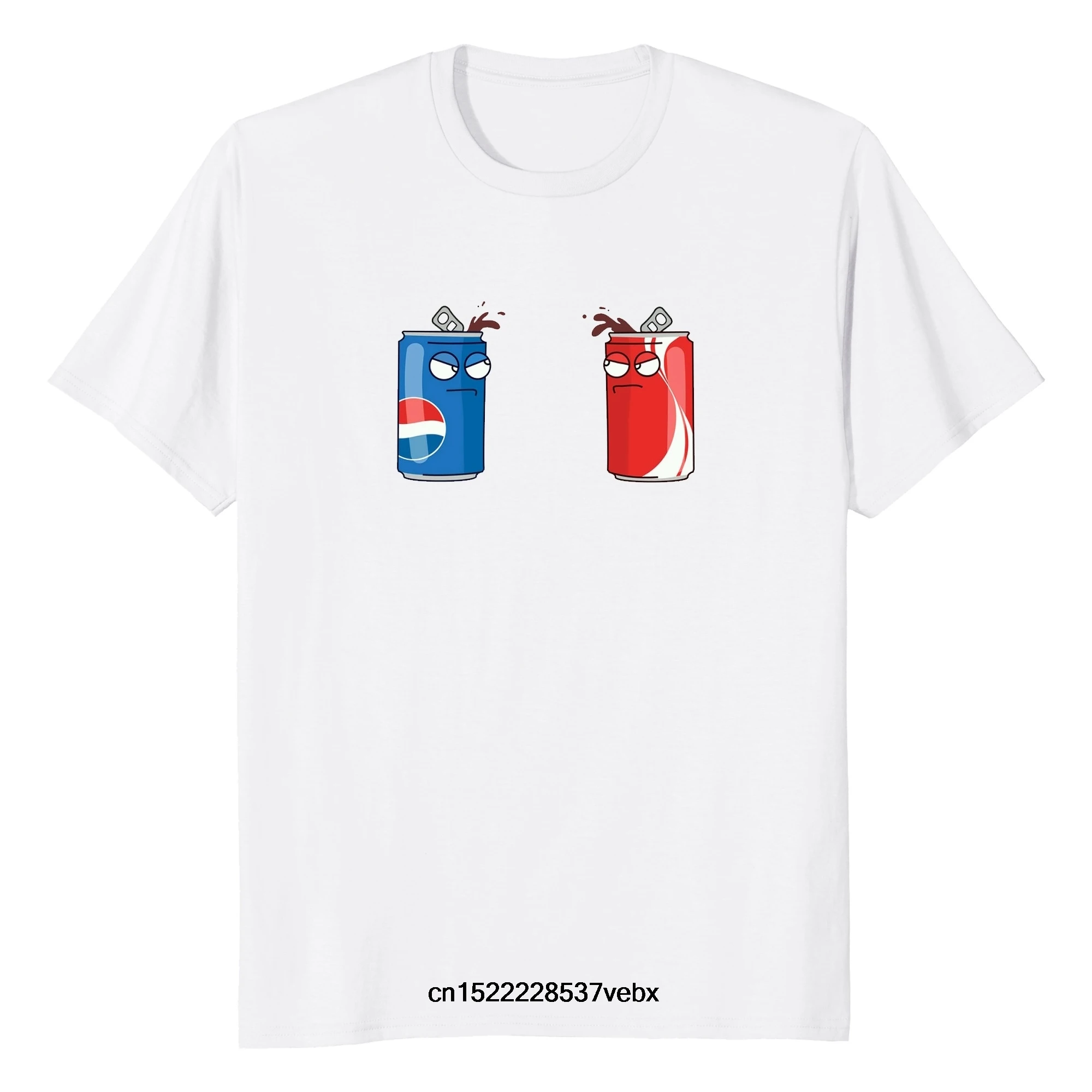 

Coca VS Pepsi Fashion Short Printed Cotton T Shirt Men's Tops Funny O-neck Tee