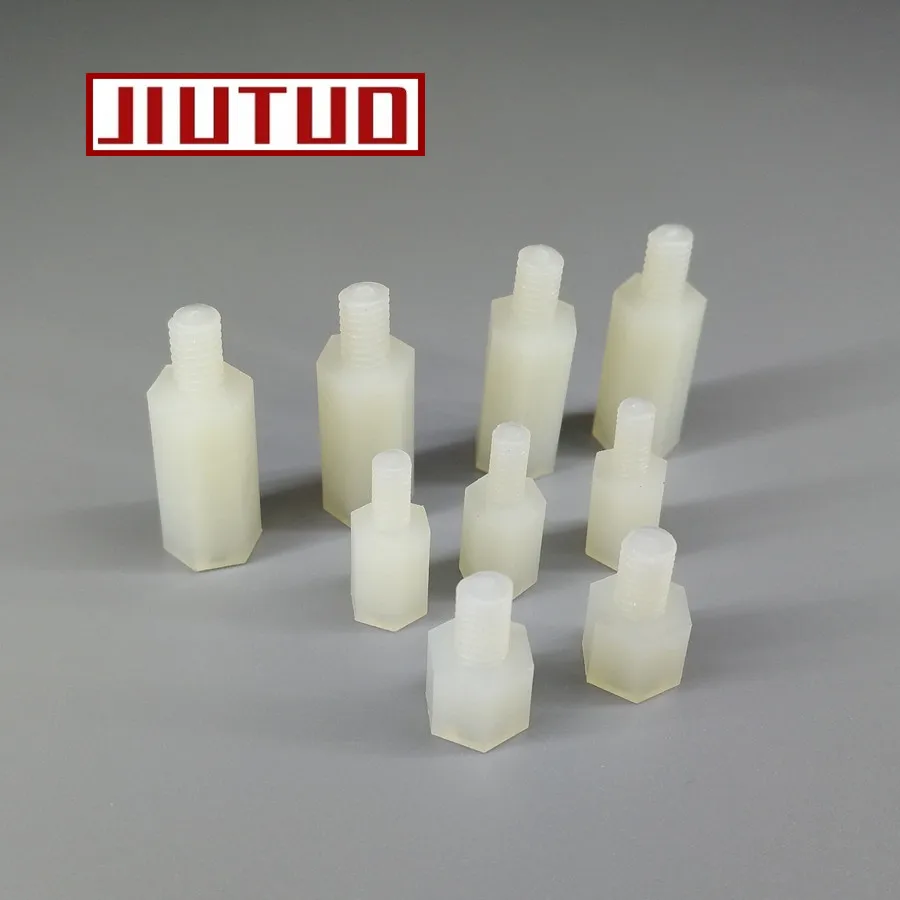 

50PCS White Nylon M2 M2.5 M3 M4*5/6/8/10/12/15/18/20 Hex Column Standoff Spacer Screw Stand-off Hex Screw Male